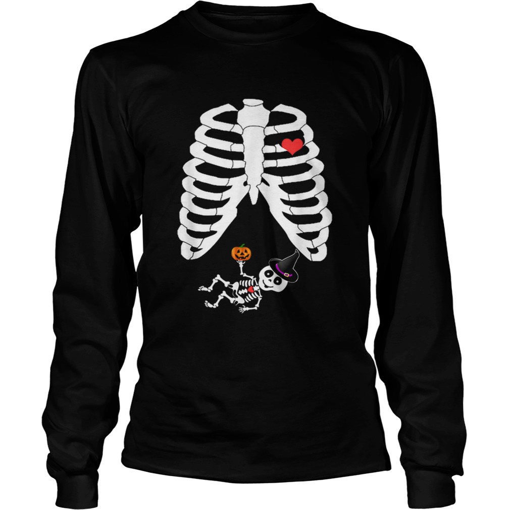 Halloween Skeleton Pregnancy Heart Baby Girl XRay LongSleeve