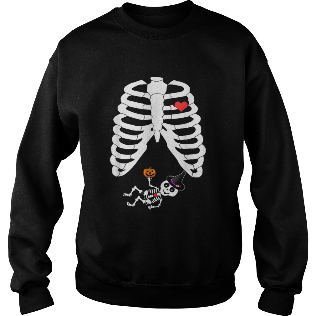 Halloween Skeleton Pregnancy Heart Baby Girl XRay Sweatshirt