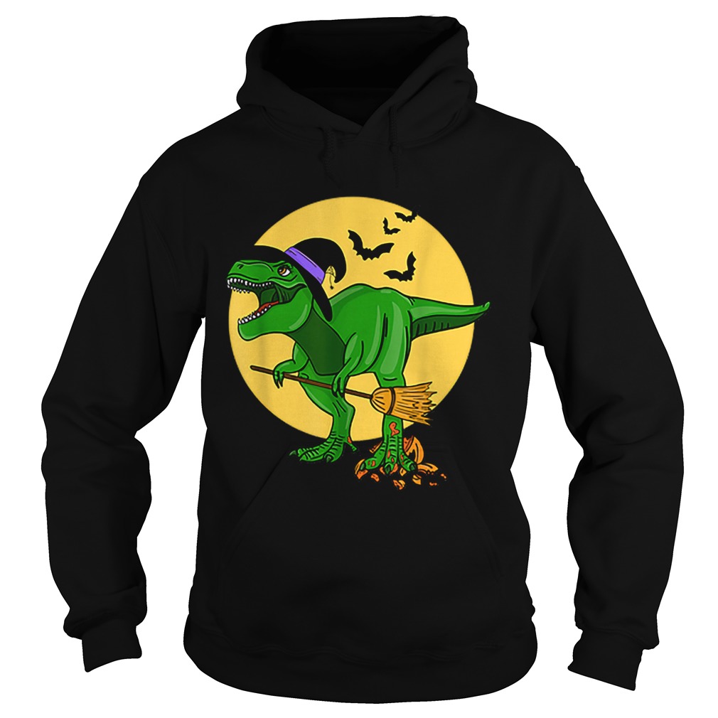 Halloween T Rex Dinosaur in Witch Costume Funny Boys Girls Hoodie