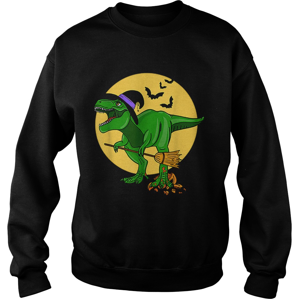 Halloween T Rex Dinosaur in Witch Costume Funny Boys Girls Sweatshirt