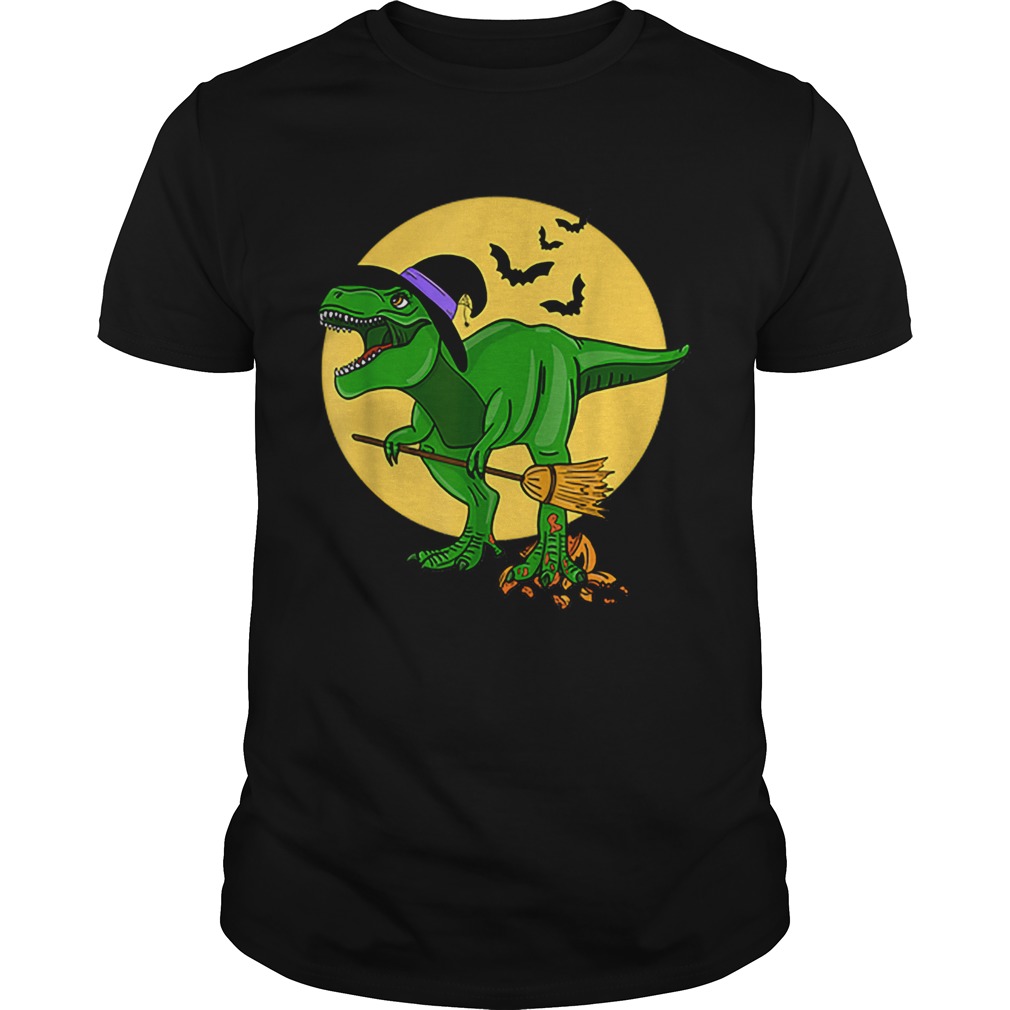 Halloween T Rex Dinosaur in Witch Costume Funny Boys Girls shirt