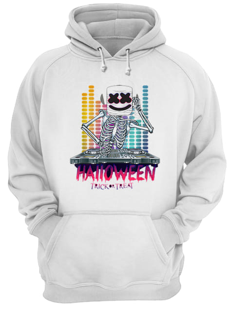 Halloween Trick Or Treat Dancing Dj Goofy Marshmallow Unisex Hoodie