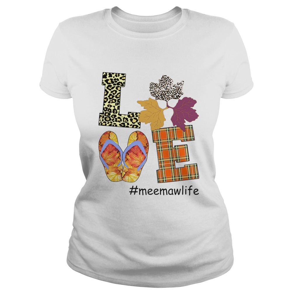 Halloween Women Mom Love Meemawlife Meemaw Life TShirt Classic Ladies