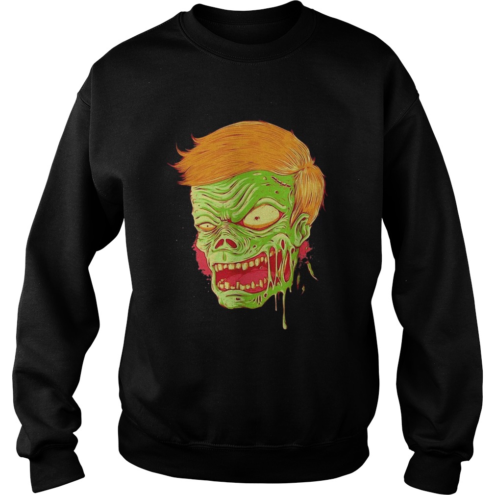 Halloween angry zombie face Sweatshirt