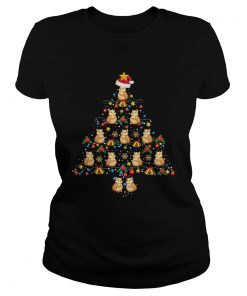 Hamsters Christmas Tree Awesome Gift TShirt Classic Ladies