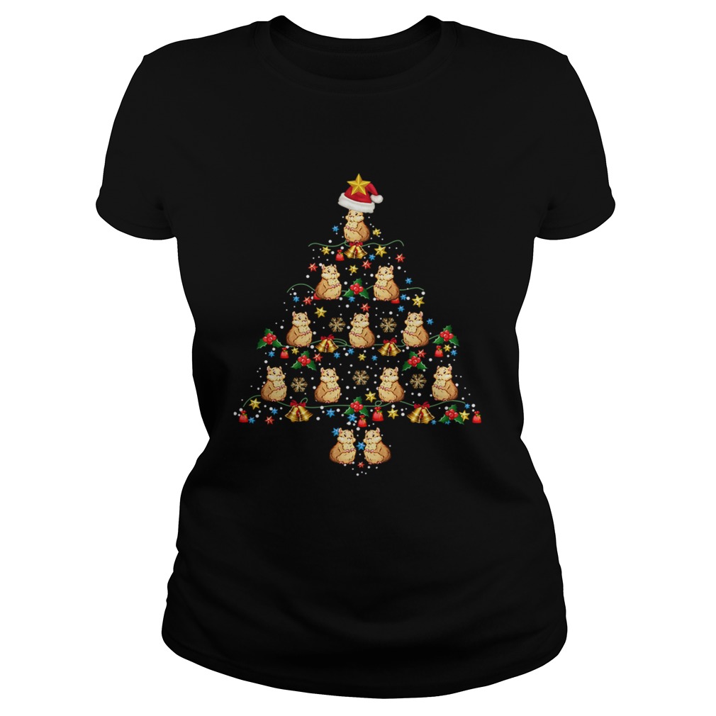 Hamsters Christmas Tree Awesome Gift TShirt Classic Ladies