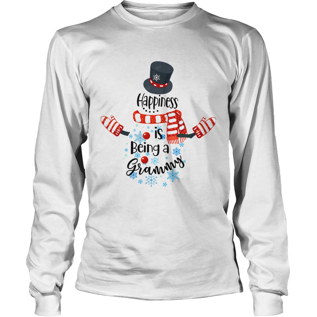 Happiness Is Being A Grammy Snowman Xmas Matching Family TShirt LongSleeve