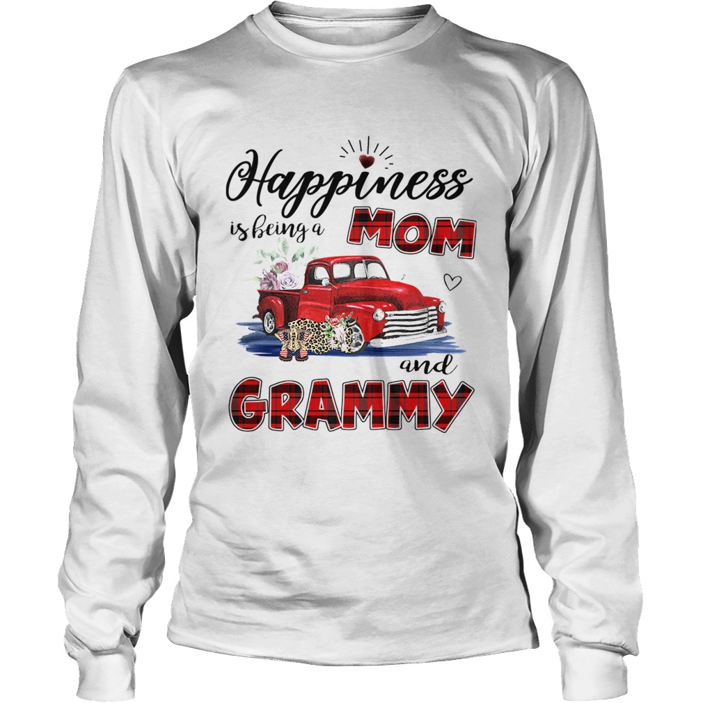 Happiness Is Being A Mom And Grammy Car Flower TShirt LongSleeve