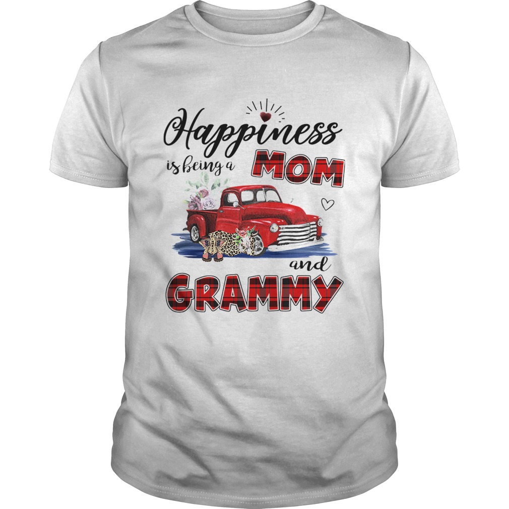 Happiness Is Being A Mom And Grammy Car Flower TShirt