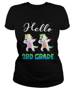 Happy First Day School Hello 3rd Grade TShirt Classic Ladies