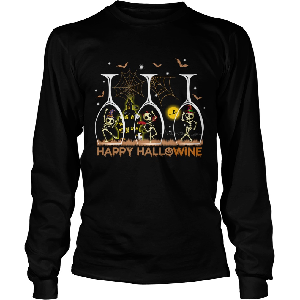 Happy Hallowine Funny WineTShirt LongSleeve