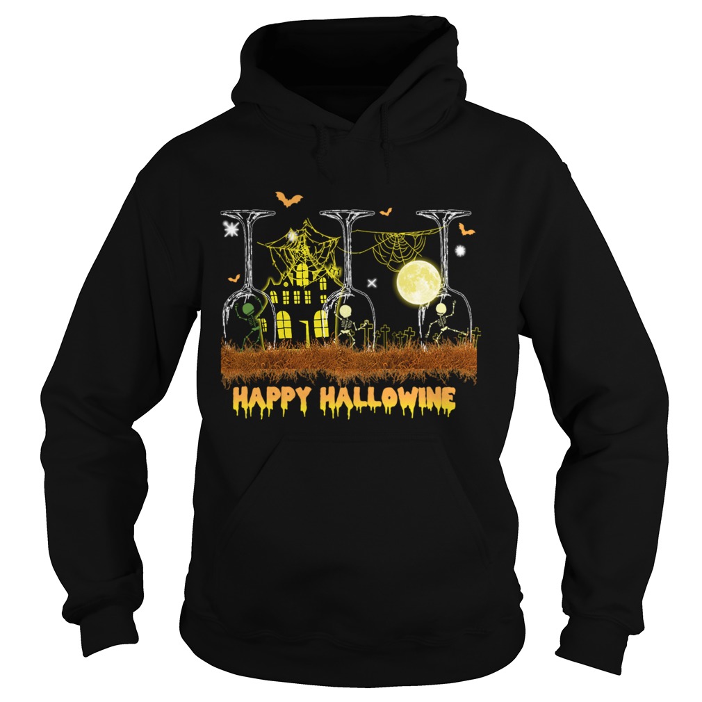 Happy Hallowine Glass Wine TShirt Hoodie