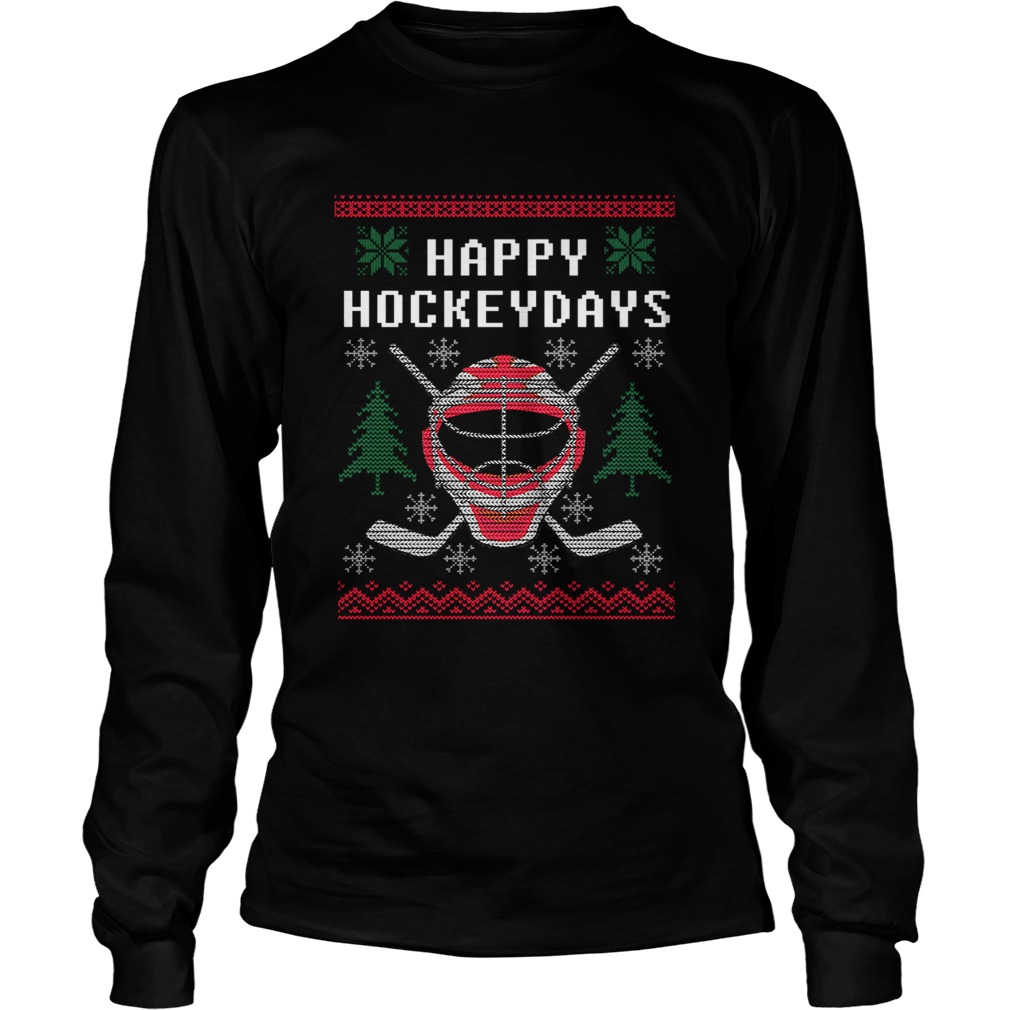 Happy Hockey Days Ugly Christmas Sweater TShirt LongSleeve