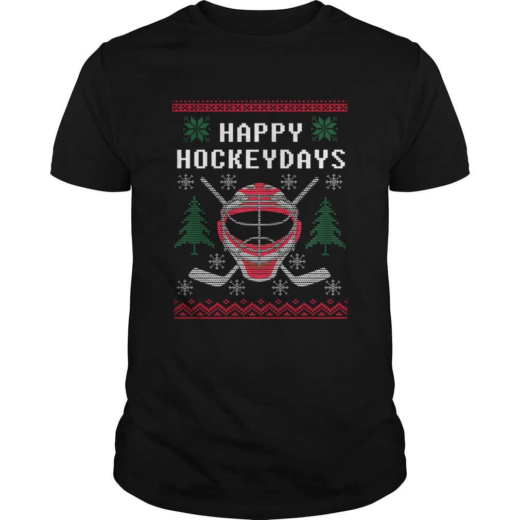 Happy Hockey Days Ugly Christmas Sweater TShirt