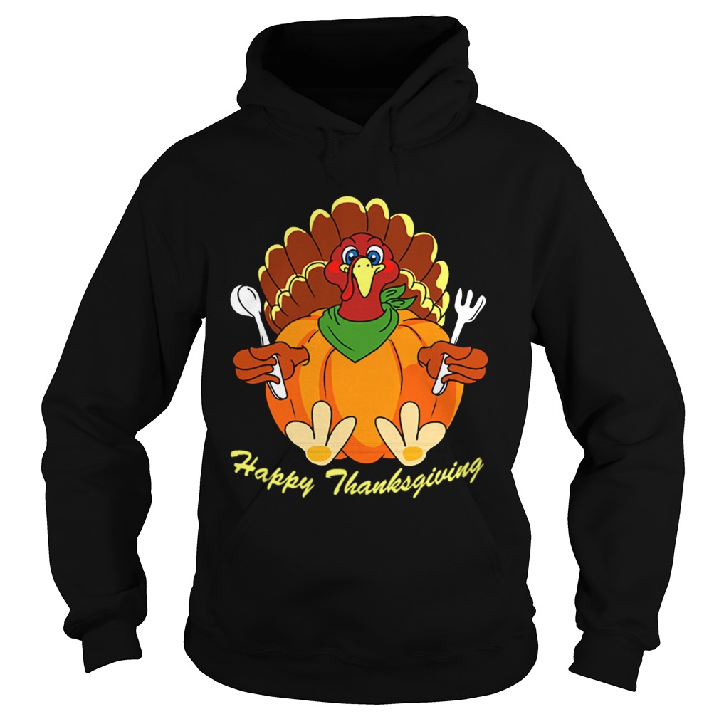 Happy Thanksgiving Hungry Turkey Holding Shirt Hoodie