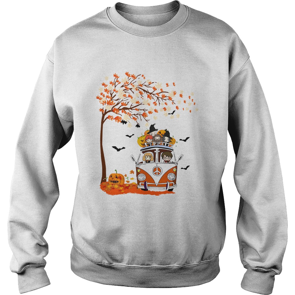 Harry Potter driving car autumn Halloween Sweatshirt