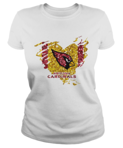 Heart Diamond Arizona Cardinals Shirt Classic Ladies