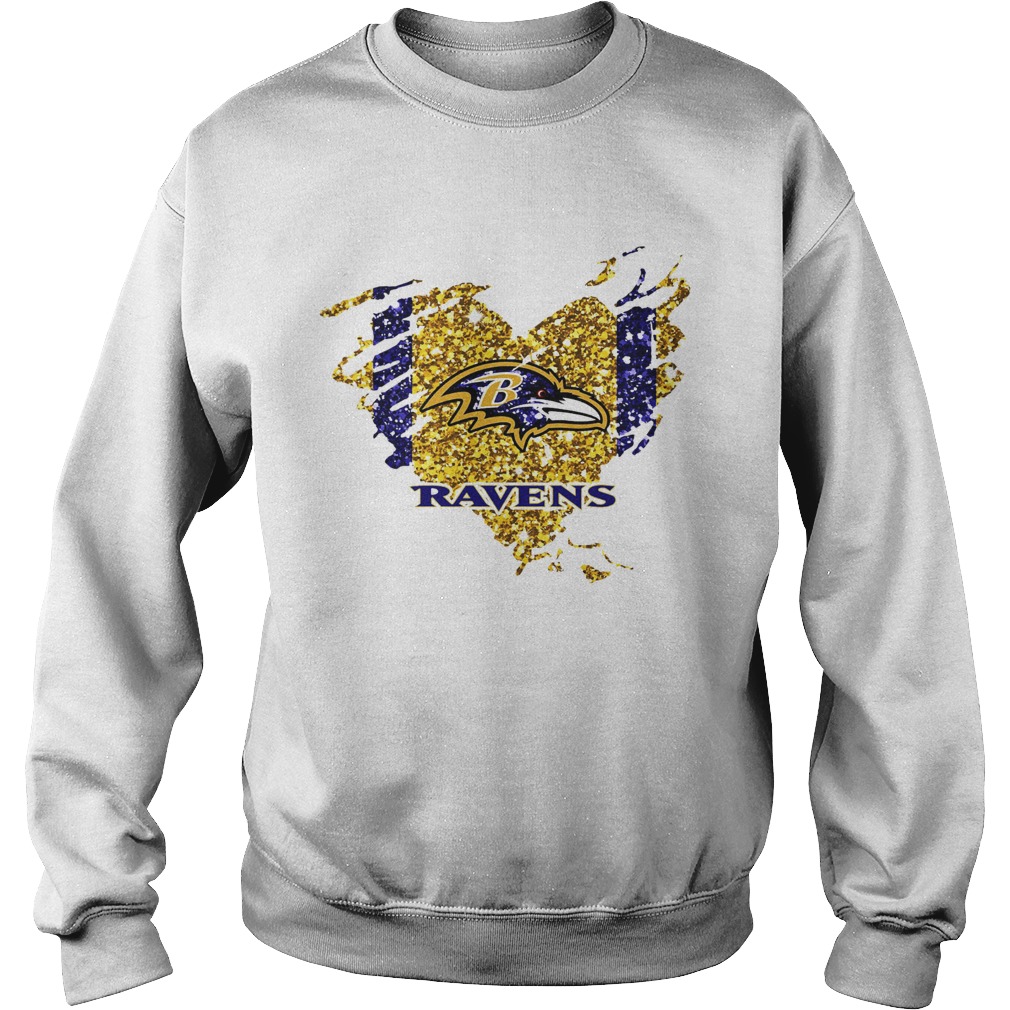 Heart Diamond Baltimore Ravens Shirt Sweatshirt