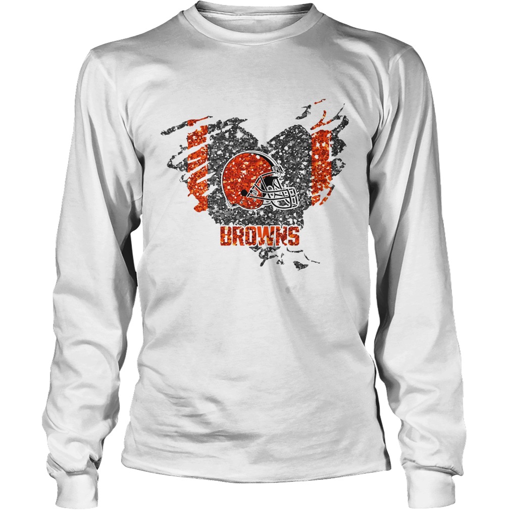 Heart Diamond Cleveland Browns LongSleeve