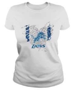 Heart Diamond Detroit Lions Shirt Classic Ladies