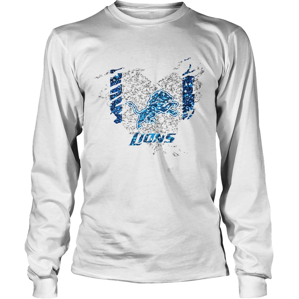 Heart Diamond Detroit Lions Shirt LongSleeve