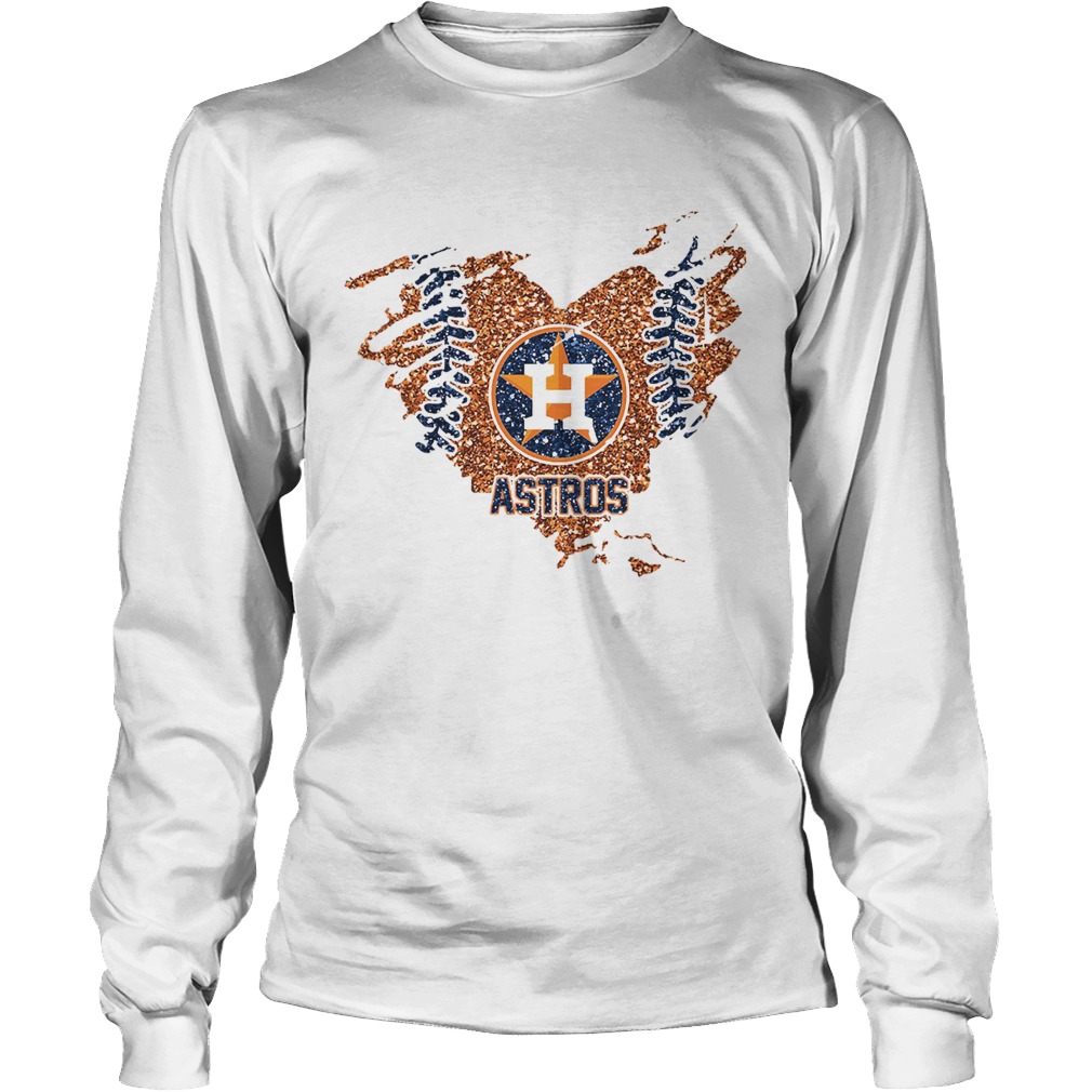 Heart Diamond Houston Astros LongSleeve