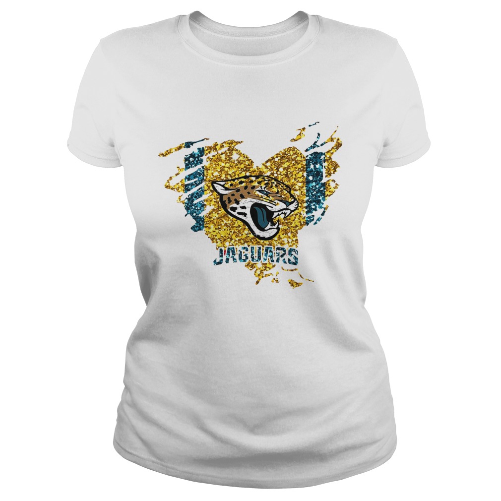 Heart Diamond Jacksonville Jaguars Shirt Classic Ladies