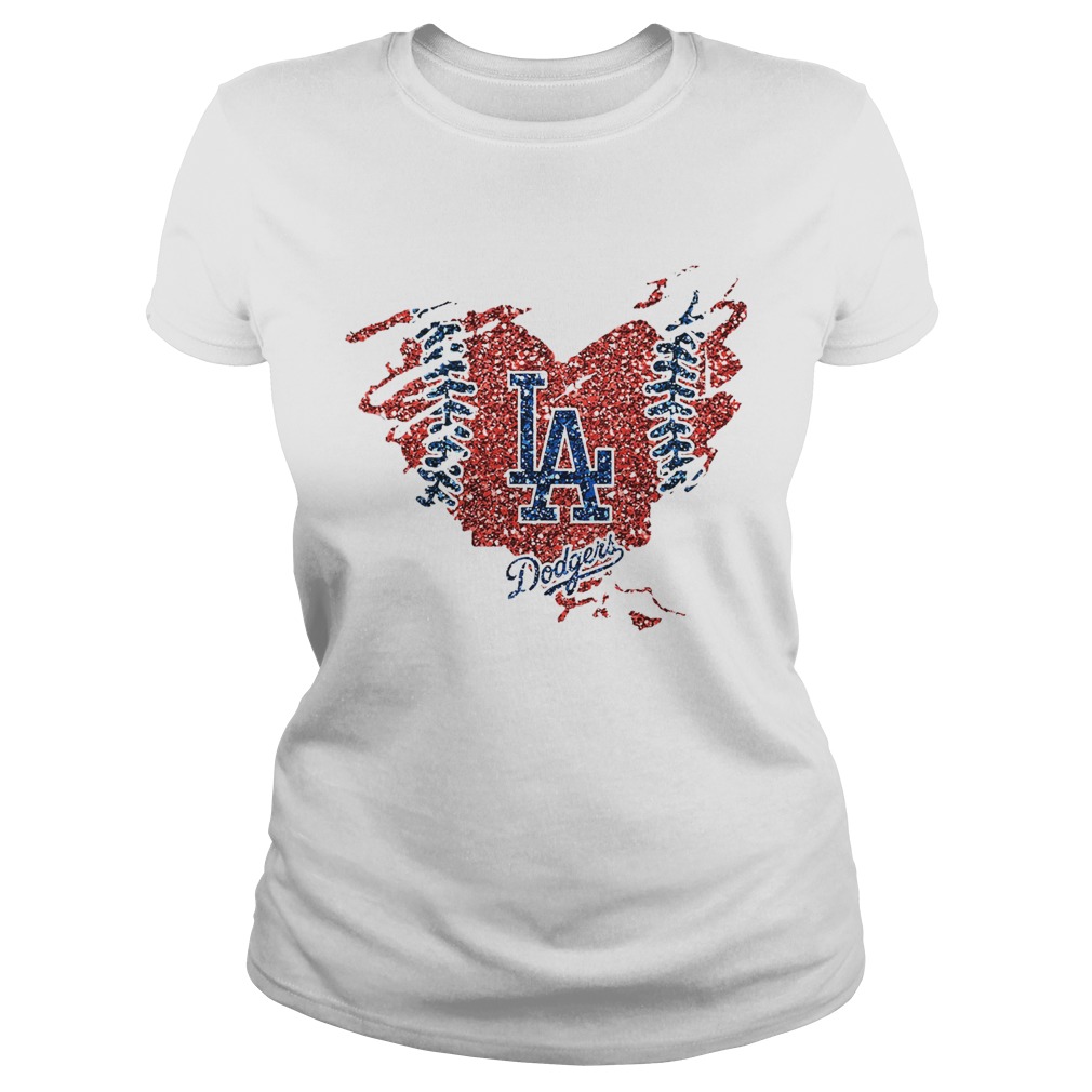 Heart Diamond Los Angeles Dodger Shirt Classic Ladies