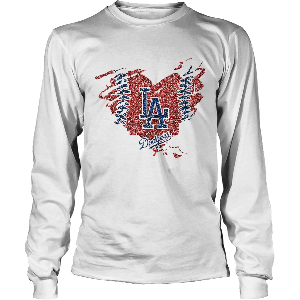 Heart Diamond Los Angeles Dodger Shirt LongSleeve