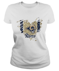 Heart Diamond Los Angeles Rams Shirt Classic Ladies