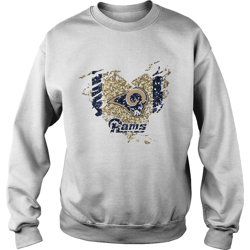 Heart Diamond Los Angeles Rams Shirt Sweatshirt