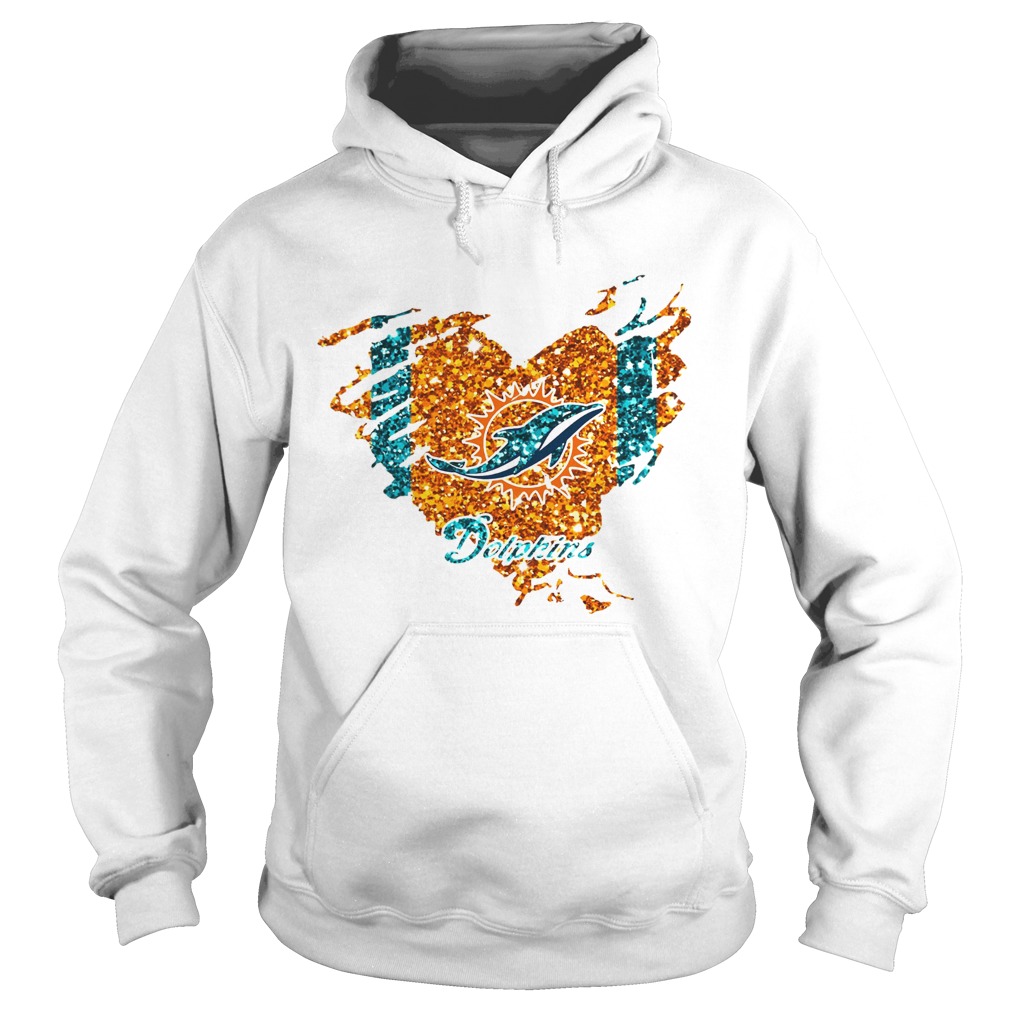 Heart Diamond Miami Dolphins Shirt Hoodie