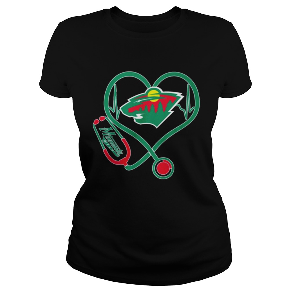 Heartbeat nurse love Minnesota Wild Classic Ladies