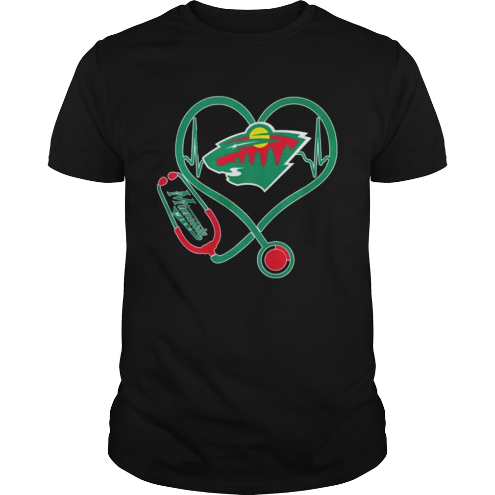 Heartbeat nurse love Minnesota Wild shirt