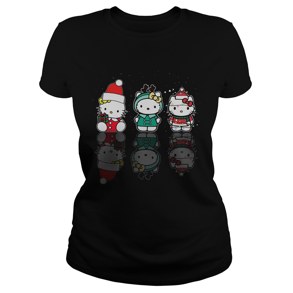 Hello Kitty Christmas Reflection Mirror Water Shirt Classic Ladies