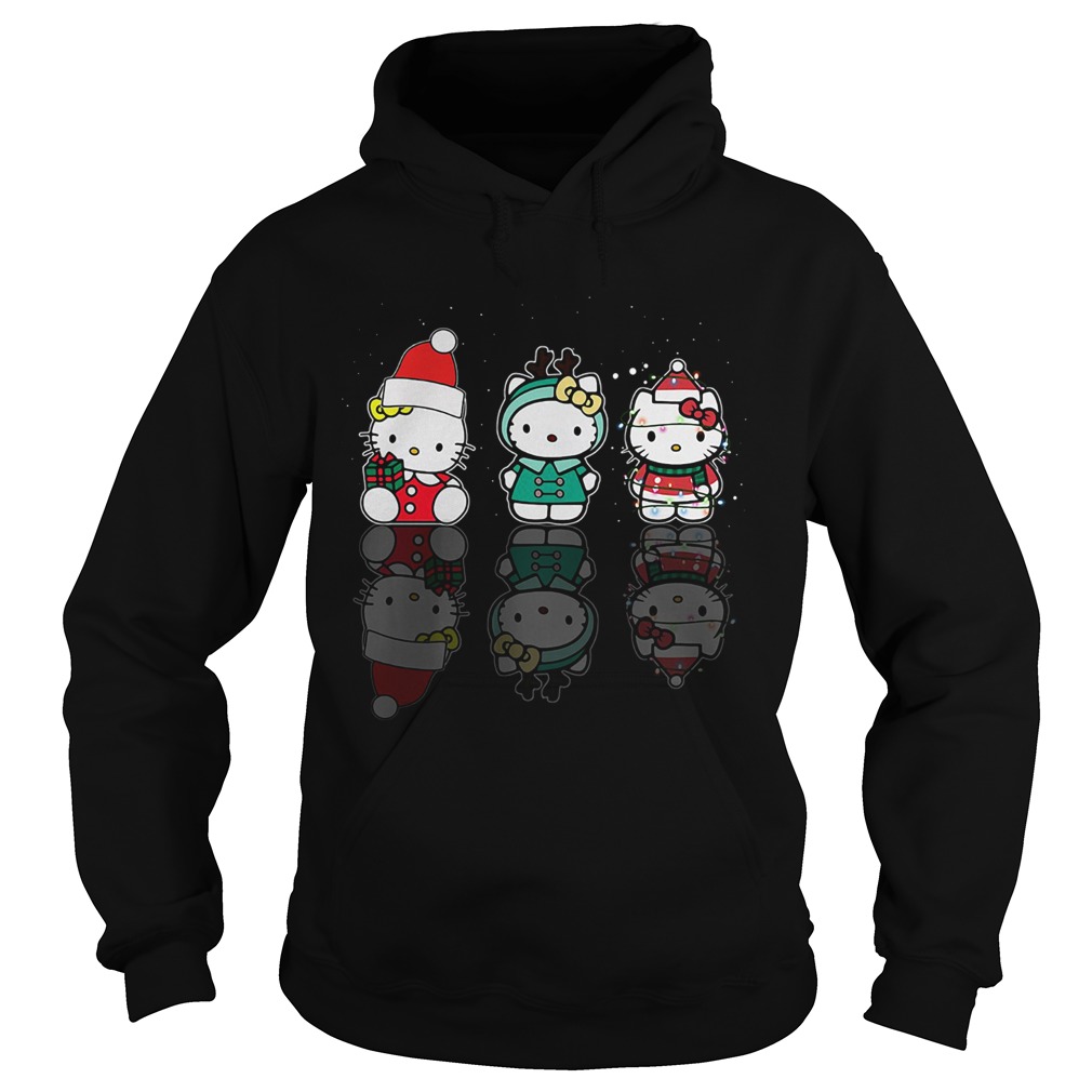 Hello Kitty Christmas Reflection Mirror Water Shirt Hoodie