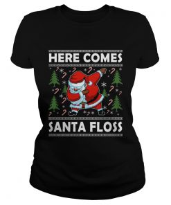 Here Comes Santa Floss Like a Boss Boys Kids Flossing TShirt Classic Ladies