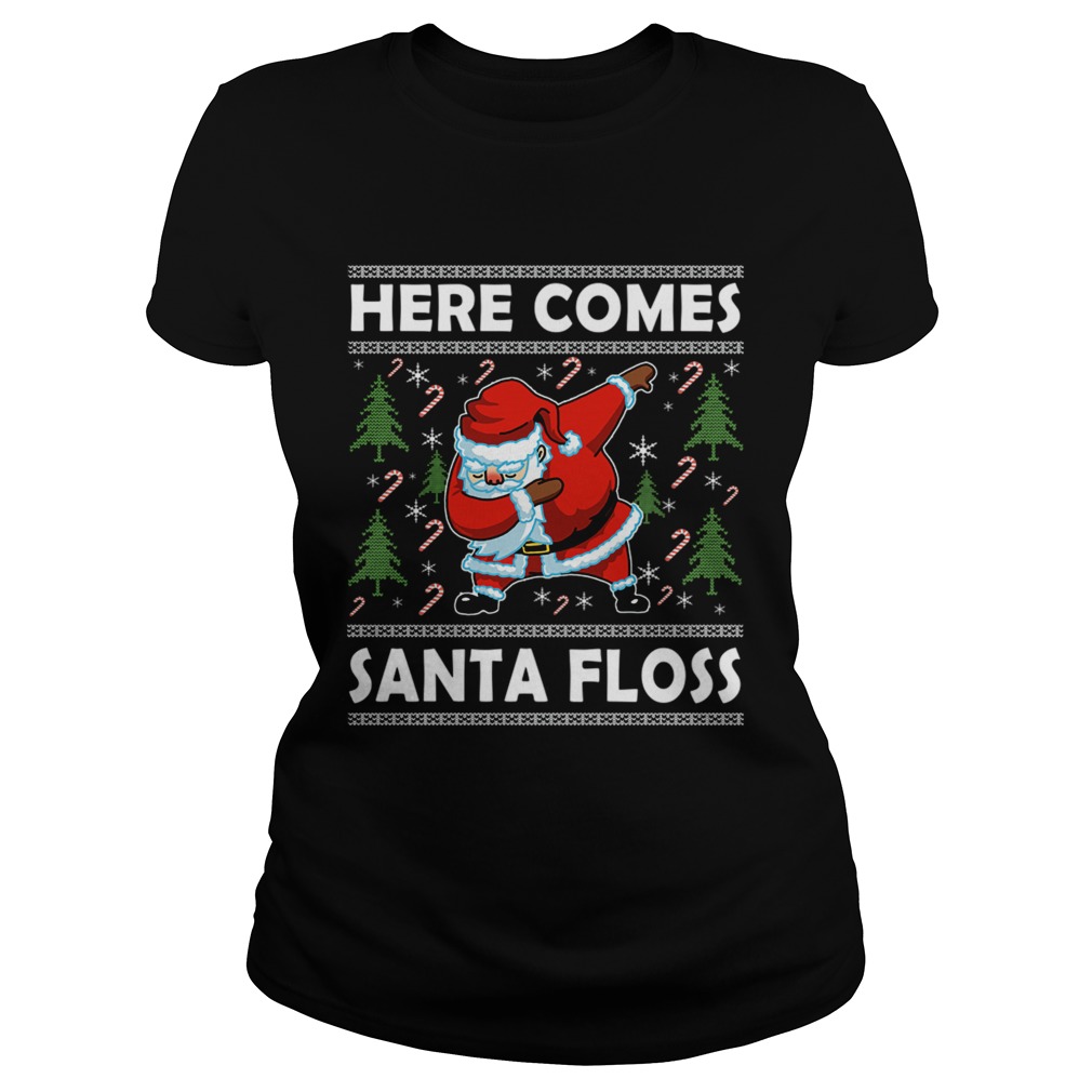 Here Comes Santa Floss Like a Boss Boys Kids Flossing TShirt Classic Ladies