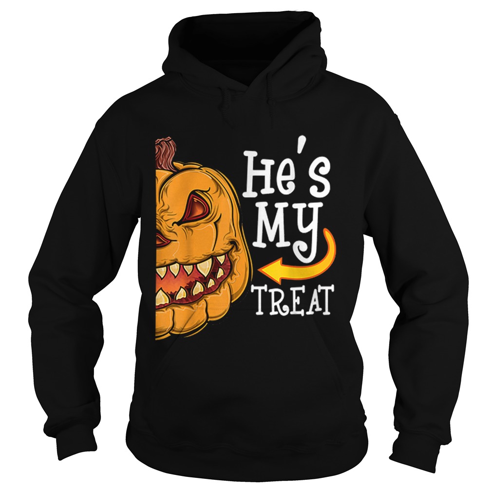 Hes My Trick Funny Halloween women Matching couples Hoodie