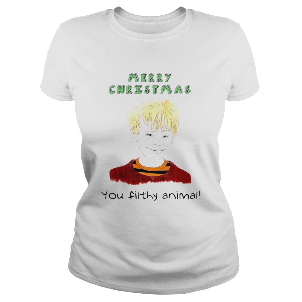 Home Alone You Filthy Animal Christmas Shirt Classic Ladies