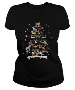 Horse Christmas Tree Shirt Classic Ladies