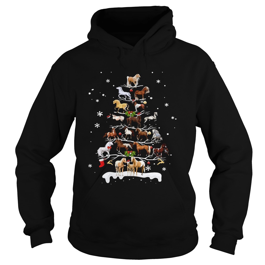 Horse Christmas Tree Shirt Hoodie