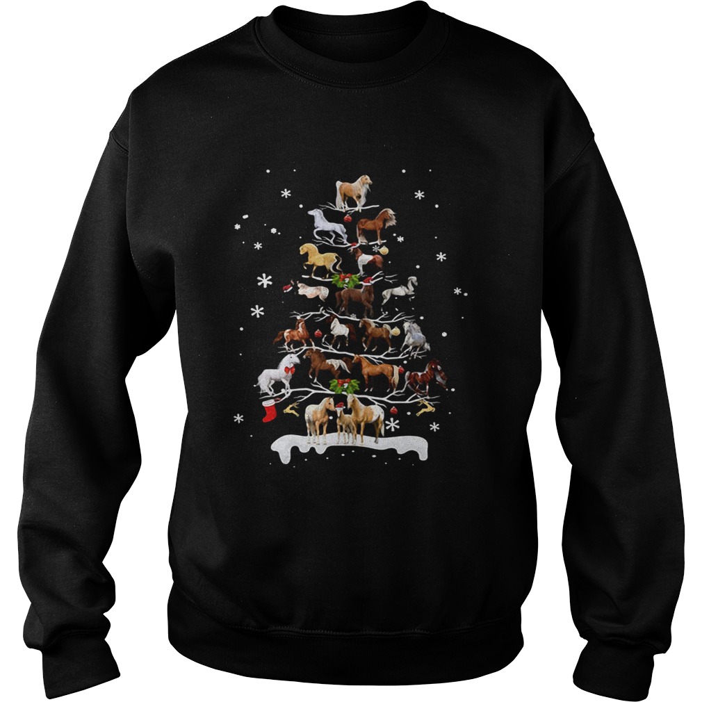 Horse Christmas Tree Shirt Sweatshirt