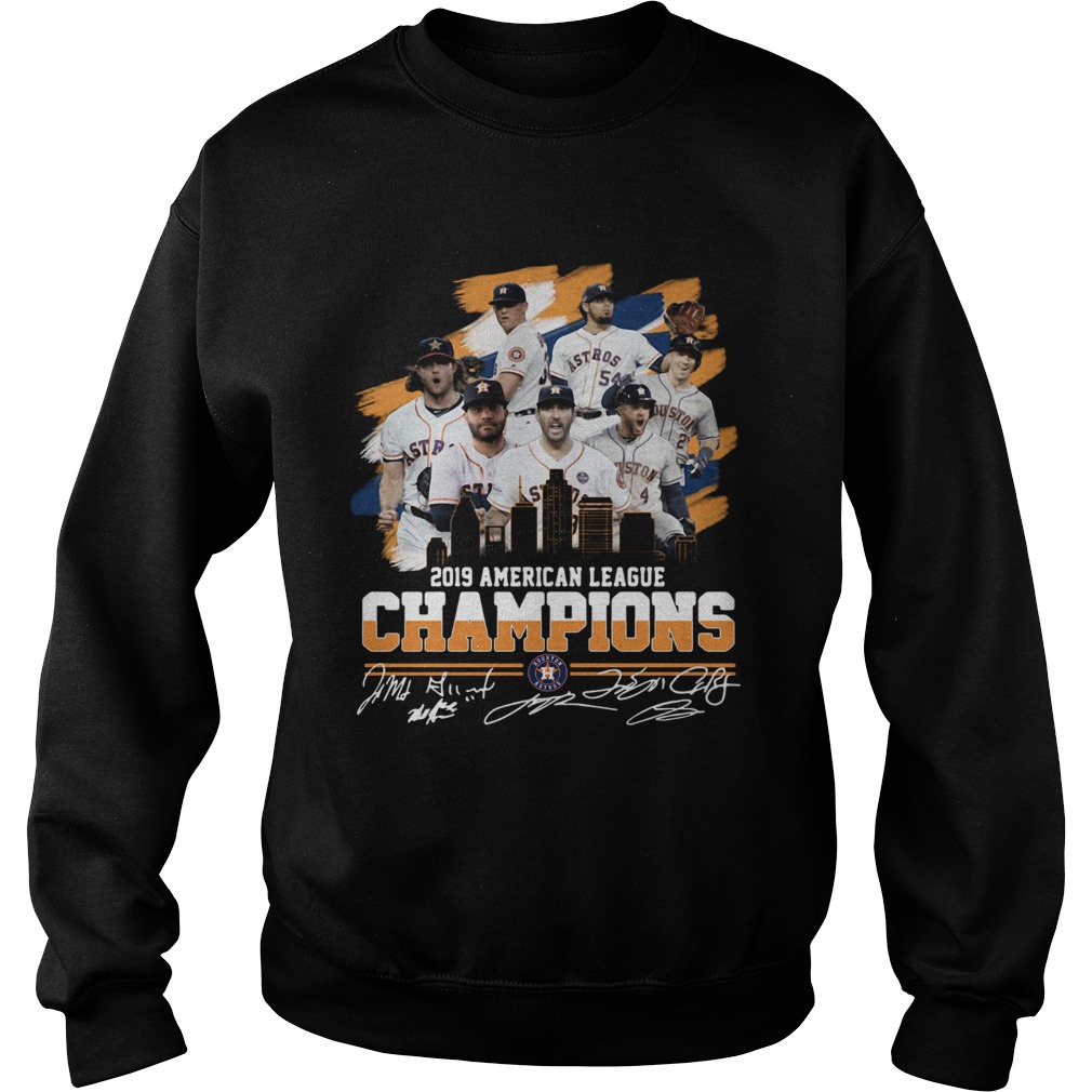 Houston Astros 2019 American League Champions Signatures Shirt Sweatshirt