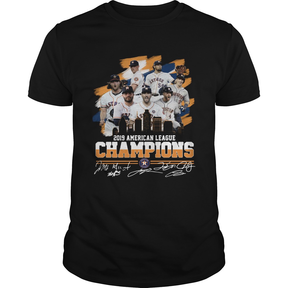 Houston Astros 2019 American League Champions Signatures Shirt