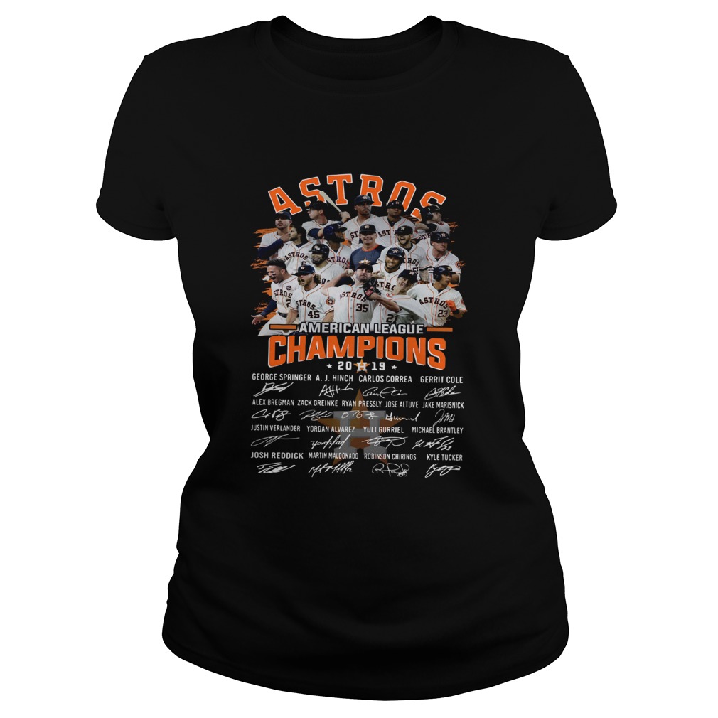 Houston Astros American Champions Players Signature Shirt Classic Ladies