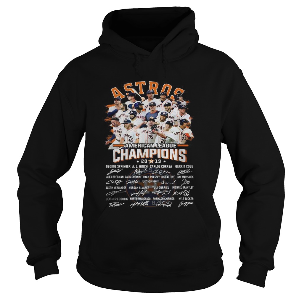 Houston Astros American league Champions 2019 signature Hoodie