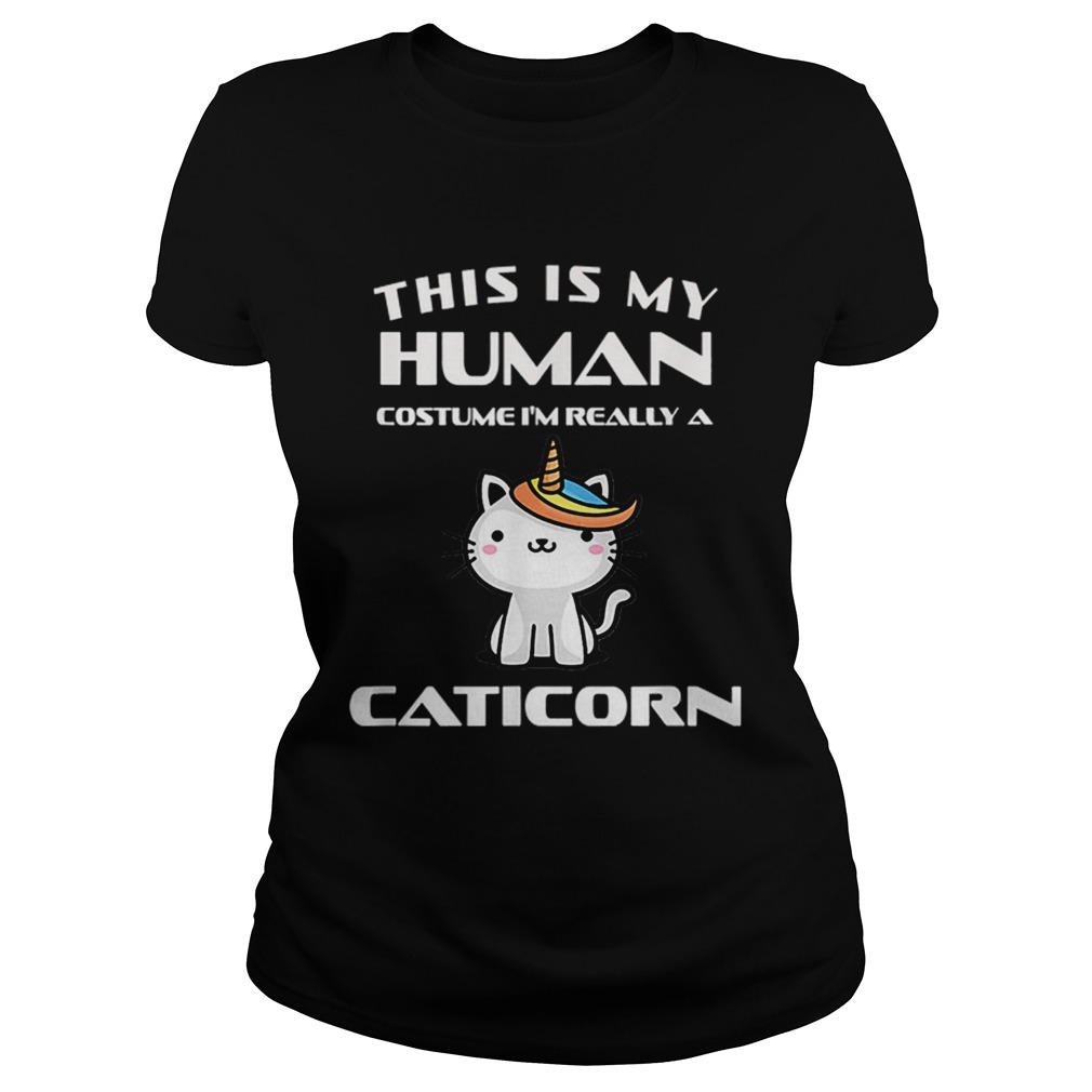 Human Halloween Caticorn Costume Cat Fun Gift Classic Ladies