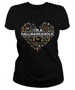 I Am A Hallmarkaholic Christmas Shirt Classic Ladies