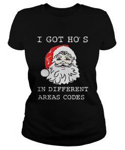 I Got Hos In Different Areas Codes Santa Christmas  Classic Ladies